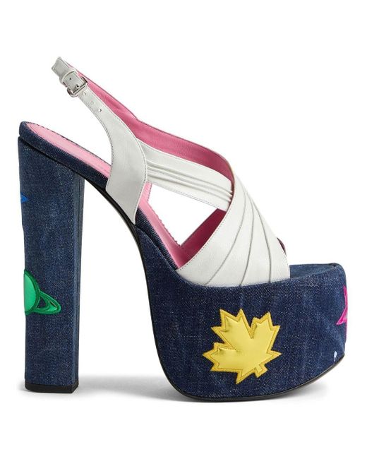 denim platform shoes