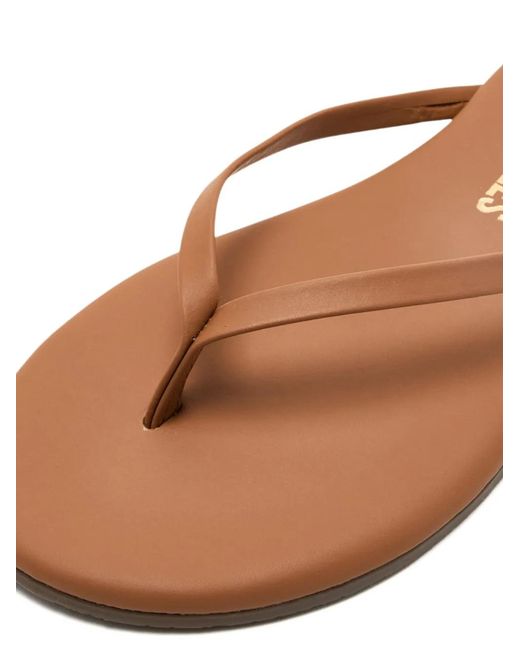 TKEES Brown Lily Thong Flat Sandals