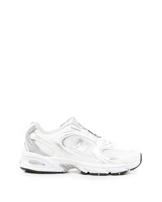 New Balance White 530 Lace-Up Sneakers
