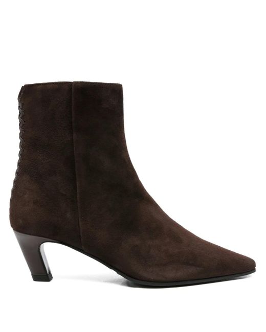 Evaluna 60 Mm Riverside Enkellaarzen Met Puntige Neus in het Brown