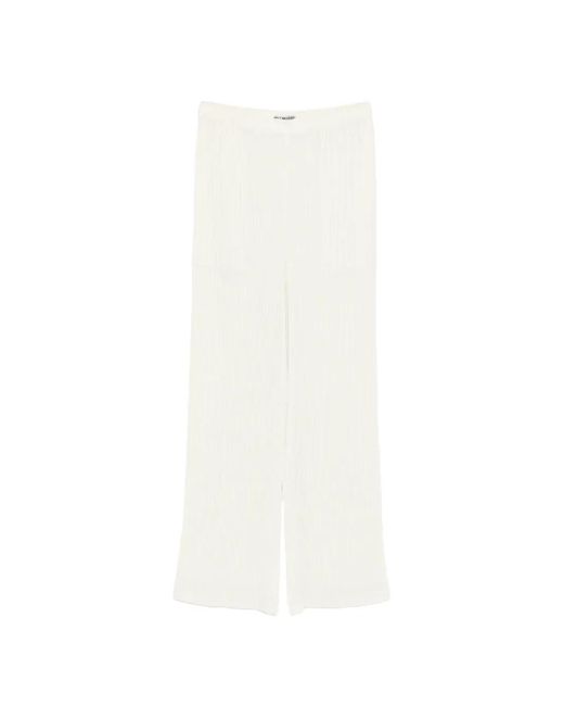 Issey Miyake White Pleated Trousers