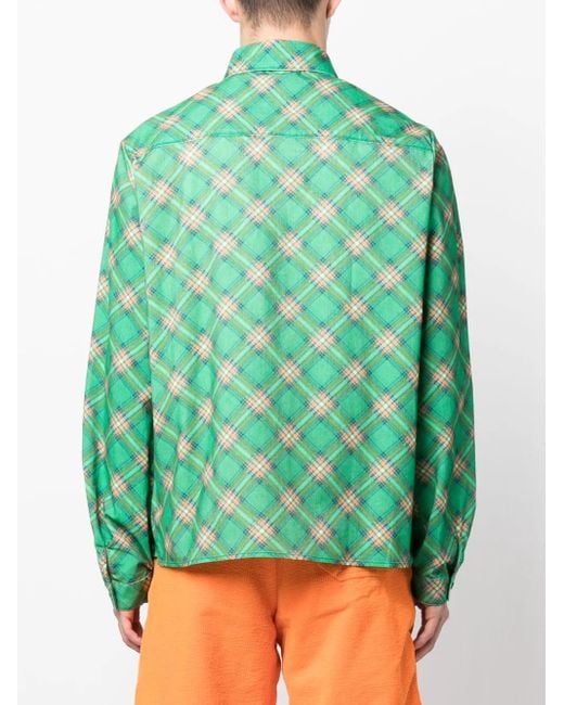 Camicia A Coste di ERL in Green da Uomo