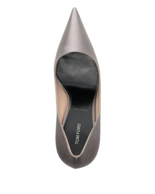 Tom Ford White Pumps aus Seide 85mm