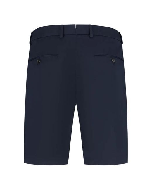 Zanone Blue Buttoned Shorts for men