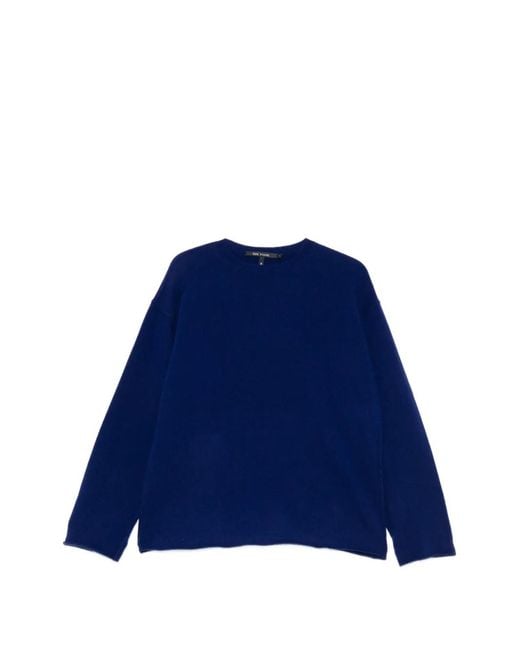 Sofie D'Hoore Blue Crew-Neck Long-Sleeve Sweater