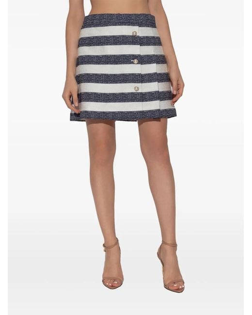 Kate Spade Blue Striped Mini Skirt
