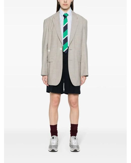 KENZO Gray Solid Kimono Blazer Clothing