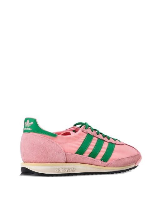 Adidas Pink Sl 72 Og 3-Stripes Suede Sneakers