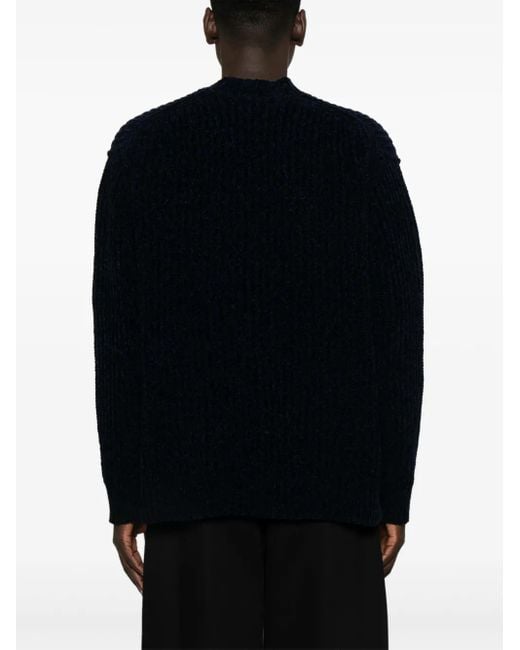Junya Watanabe Texturierter Strickpullover in Blue für Herren