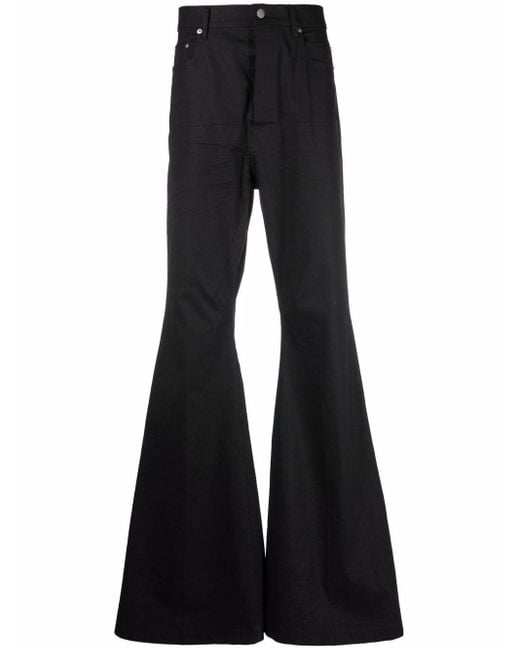 Rick Owens Denim Bolan High-waist Bootcut Jeans in Black for Men | Lyst
