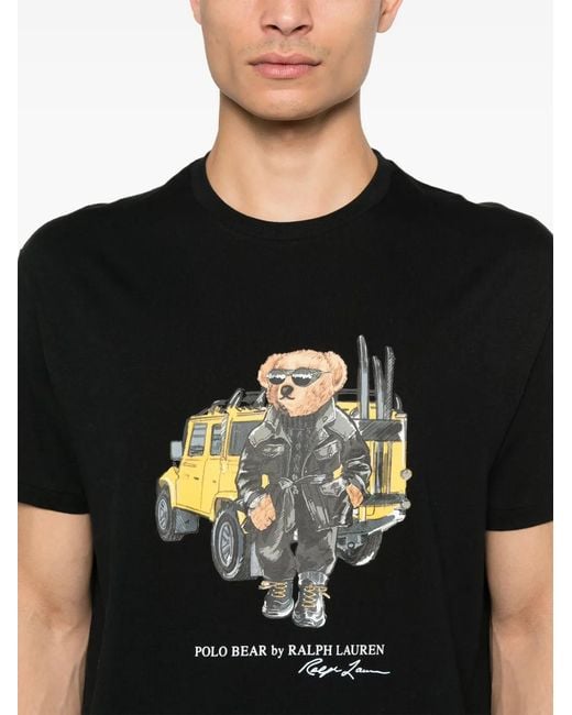 Polo Ralph Lauren Black Polo Bear Jersey Classic-Fit T-Shirt for men
