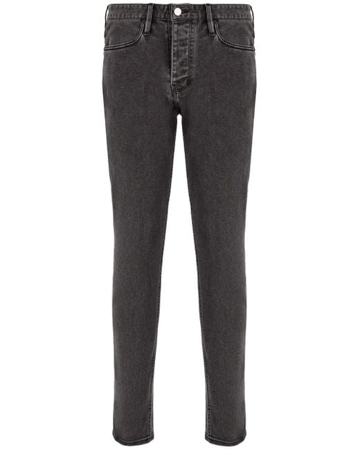 Emporio Armani Gray J75 Slim-Fit Stretch-Denim Jeans for men