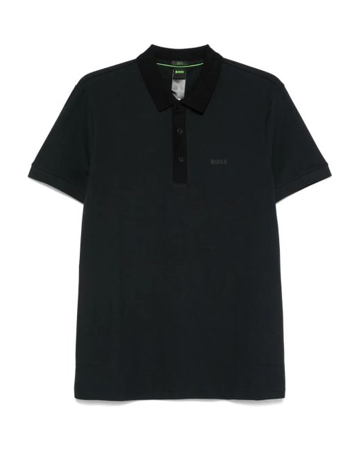 Boss Black Logo-Print Polo Shirt for men