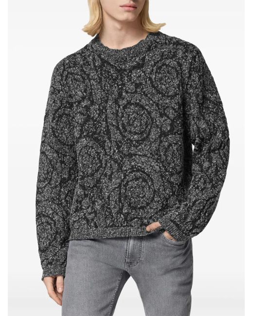 Versace Gray Sweaters for men