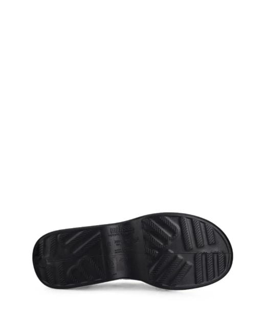 Melissa Black Logo-Plaque Flip-Flops