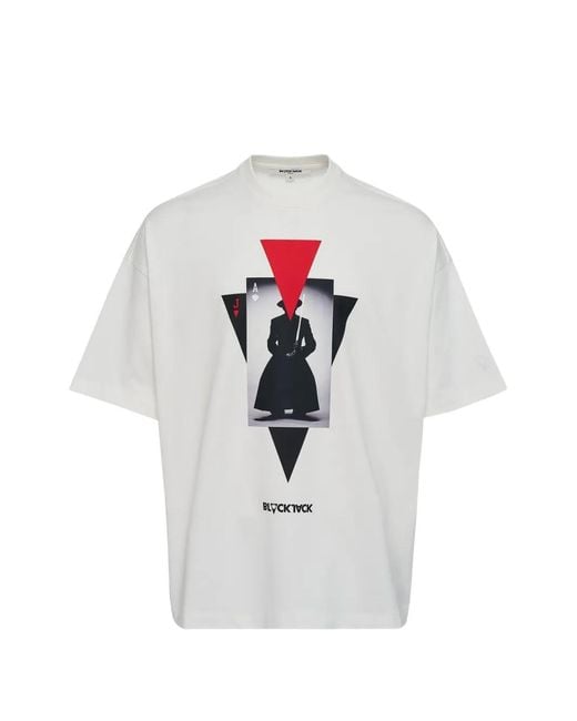 Black Jack Jewelry White Ace Logo-Detail T-Shirt