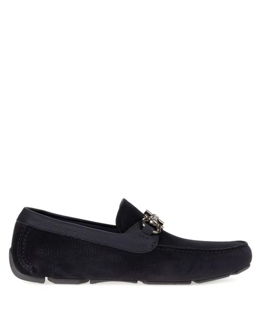 Ferragamo Black Gancini-Embellishment Loafers for men
