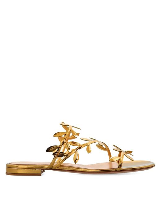 Gianvito Rossi Metallic Leather Sandals
