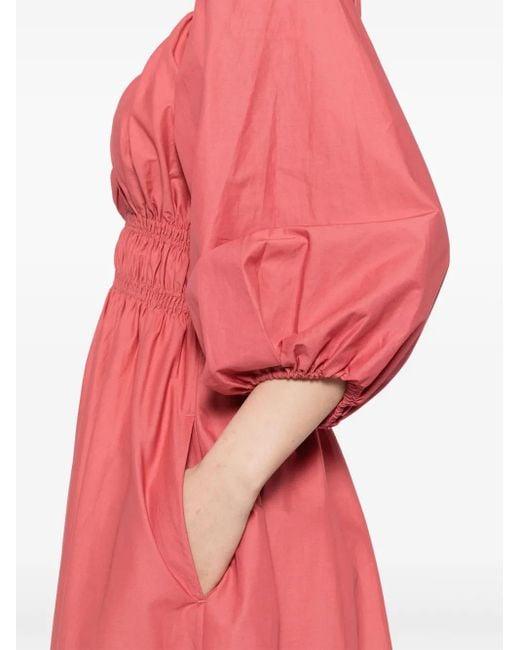Matteau Shirred Plunge Button Dress