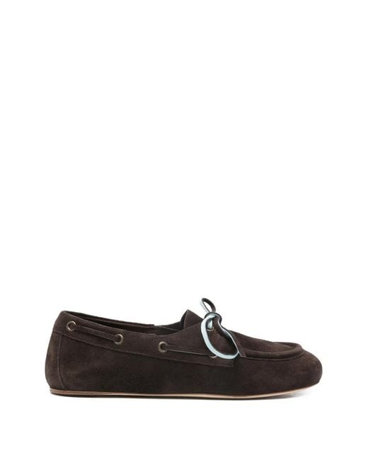 3Juin White Suede Boat Shoes