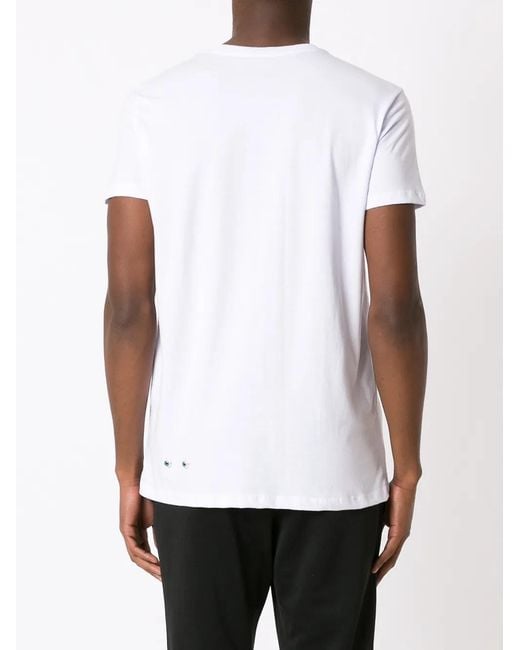 Amir Slama White Appliqué-Detail Cotton T-Shirt