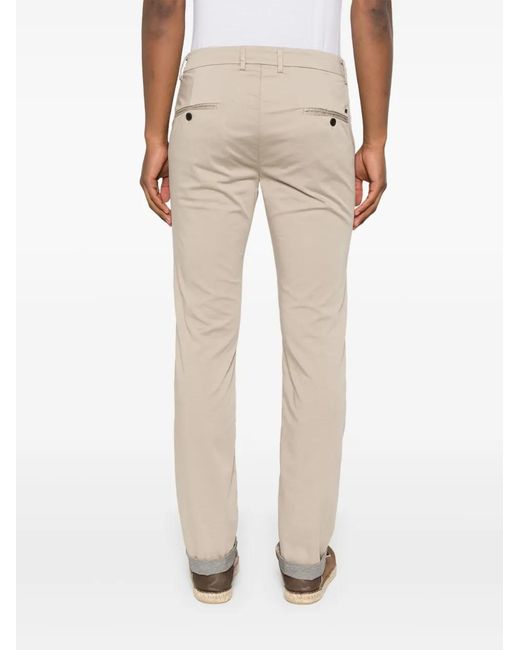 Mason's Natural Turn Up-Cuff Chinos for men