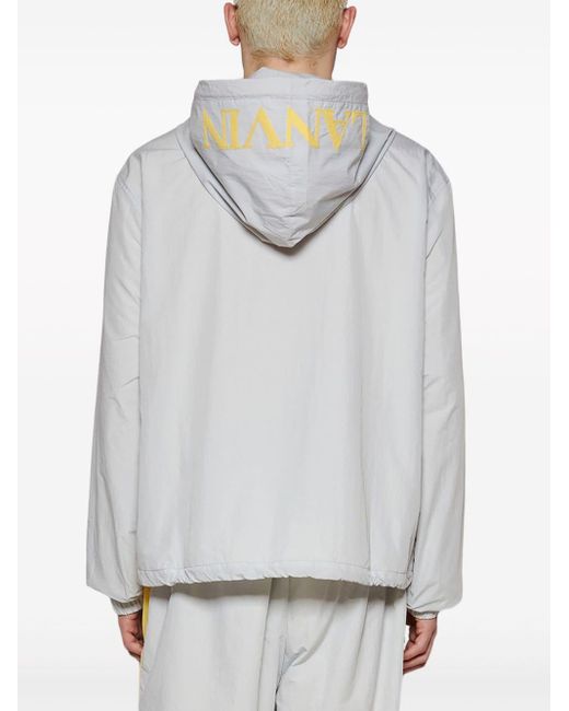 Lanvin White X Future Two-tone Zip-up Hoodie for men