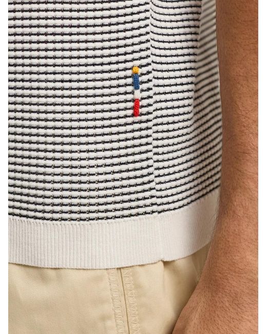 Orlebar Brown Gray Roddy Striped Polo Shirt for men