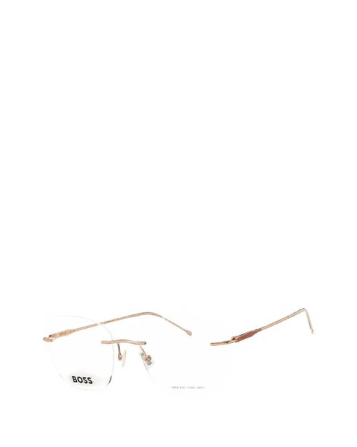 Boss Natural Rimless Rectangle-Shape Glasses