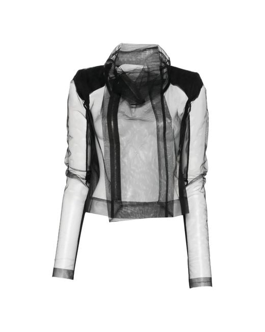 Rick Owens Black Veste De Moto À Manches Longues