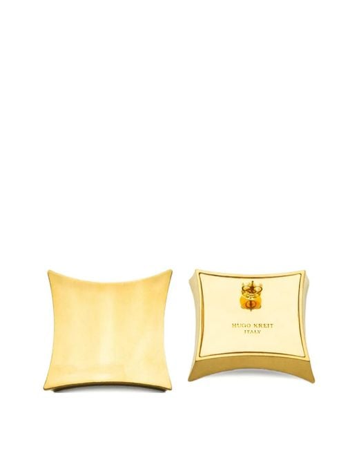 Hugo Kreit Metallic Chunk Statement Earrings