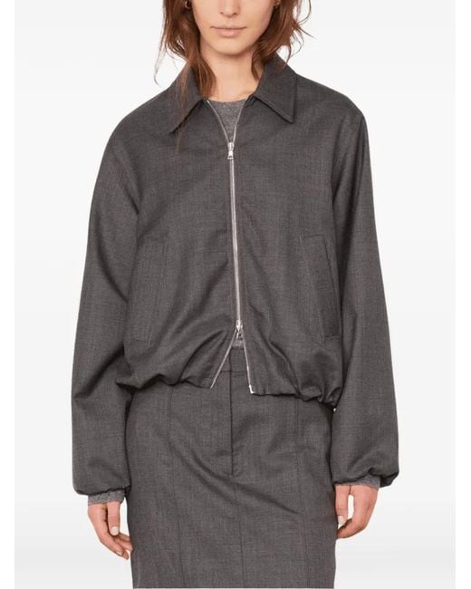 Officine Generale Gray Marla Zip-Up Jacket
