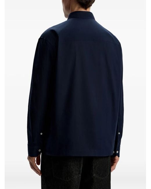 12 STOREEZ Blue Buttoned Voile Shirt for men