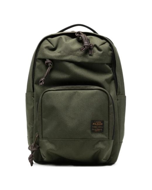 Filson Green Zip-Fastening Backpack for men