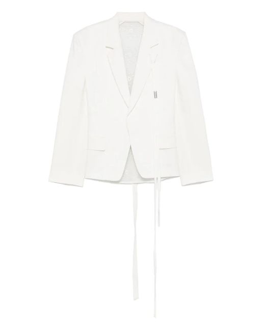 Ann Demeulemeester White Susa Blazer