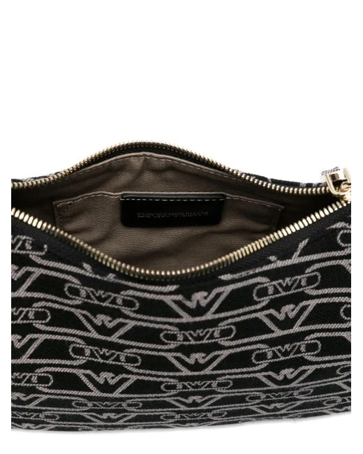 Sac À Bandoulière Monogrammé Emporio Armani en coloris Black