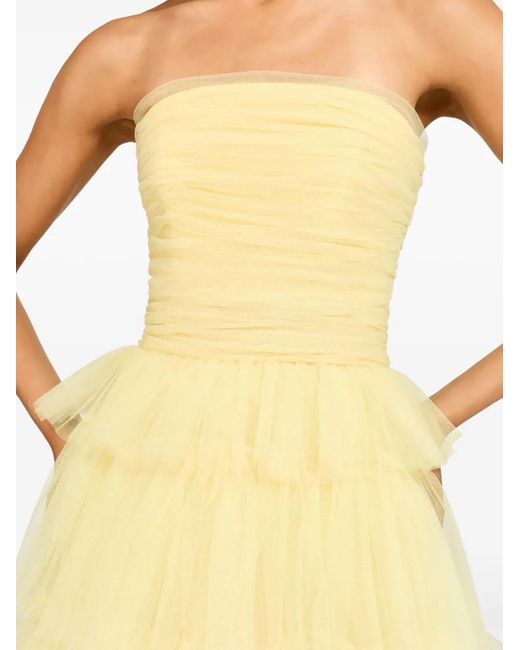 Jenny Packham Yellow Adore Tiered Bow Gown