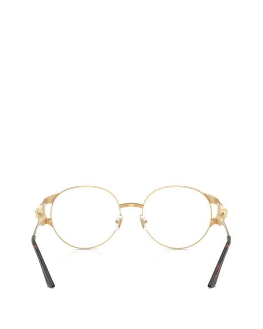 Versace White Tortoiseshell-Effect Medusa-Head Glasses