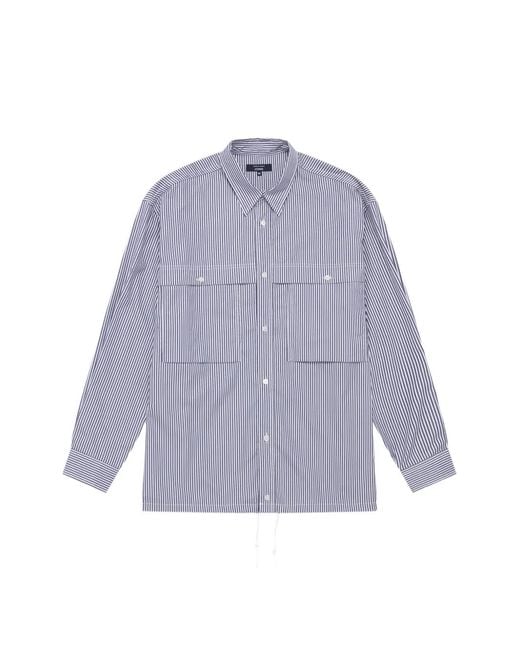 Comme des Garçons Purple Striped Chest-Pocket Shirt for men