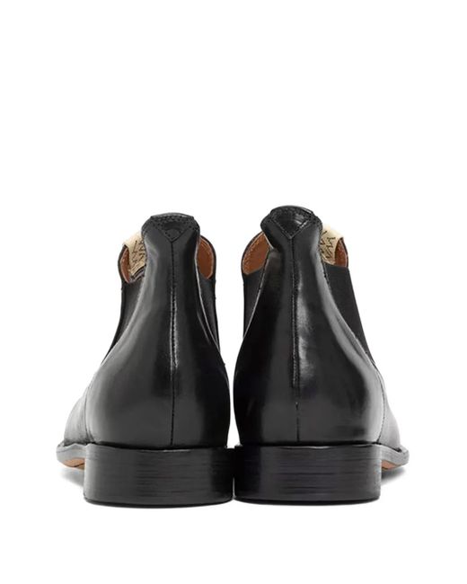 Visvim Black Leather Chelsea Boots for men