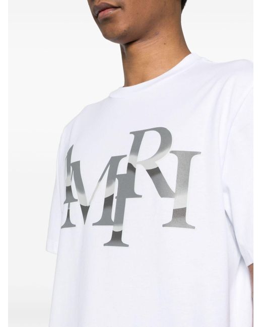 メンズ Amiri ホワイト stagge Chrome Tシャツ White