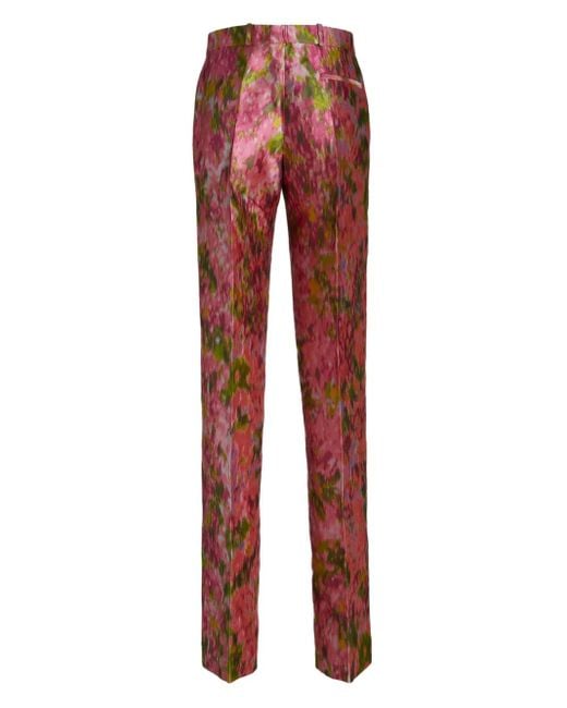 Del Core Red Printed Trousers