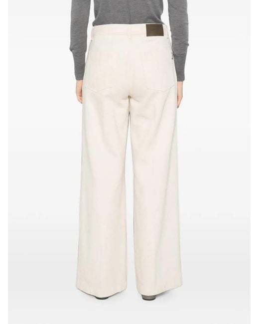Aspesi White Wide-Leg Trousers