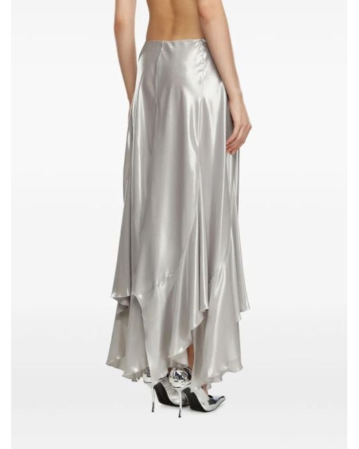 DIESEL White O-Namit Maxi Skirt