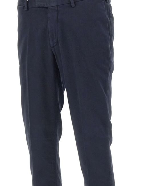 Devore Blue Welt-Pocket Trousers for men