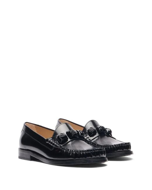 Stuart Weitzman Black Leather Loafers