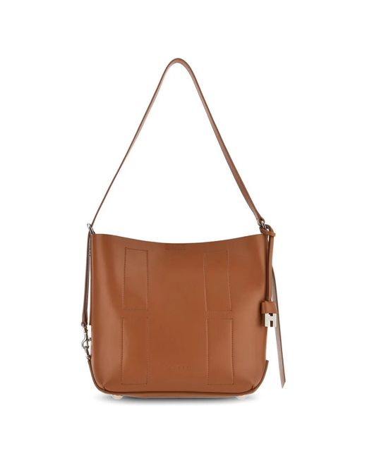 Hogan Brown Hocket Hobo Small Shoulder Bag