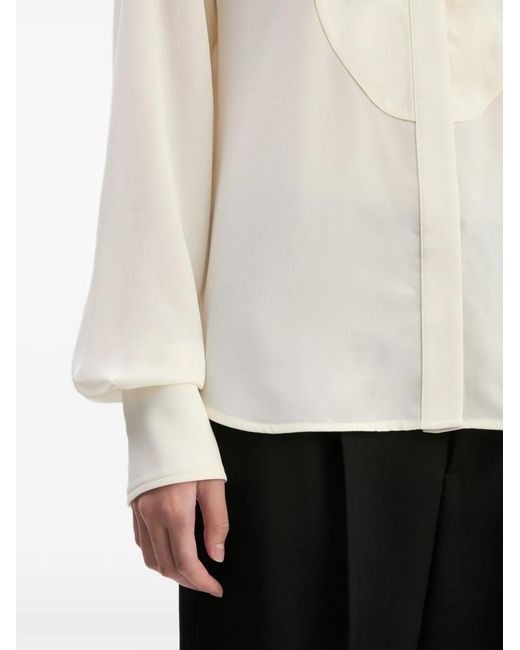 Victoria Beckham White Bib-Detail Shirt