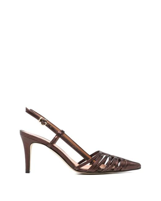 The Seller Brown Caged Slingback Pumps