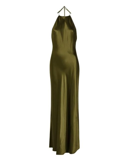 Reformation Jeany Silk Maxi Dress in Green | Lyst